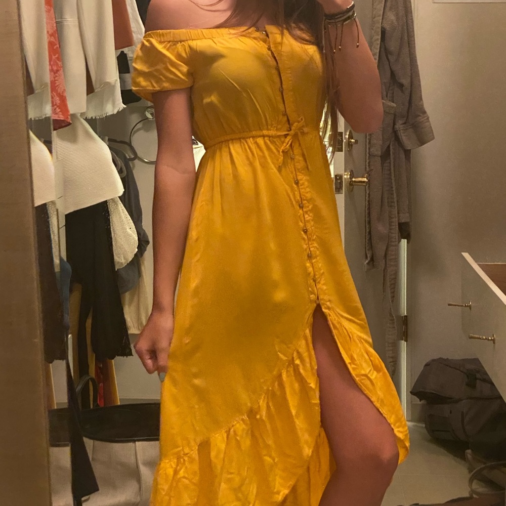 yellow cotton-on dress